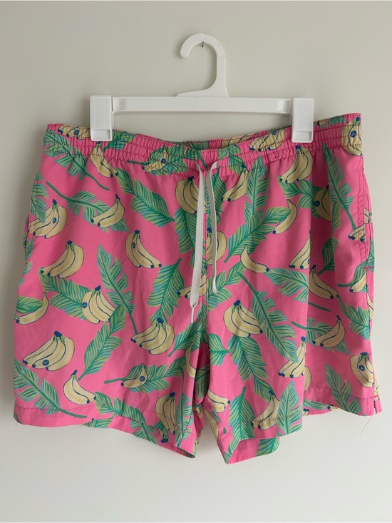 chubbies Other - Chubbies Men's Tropical Banana Print Pink Swim Shorts L Elastic Waist Drawstring